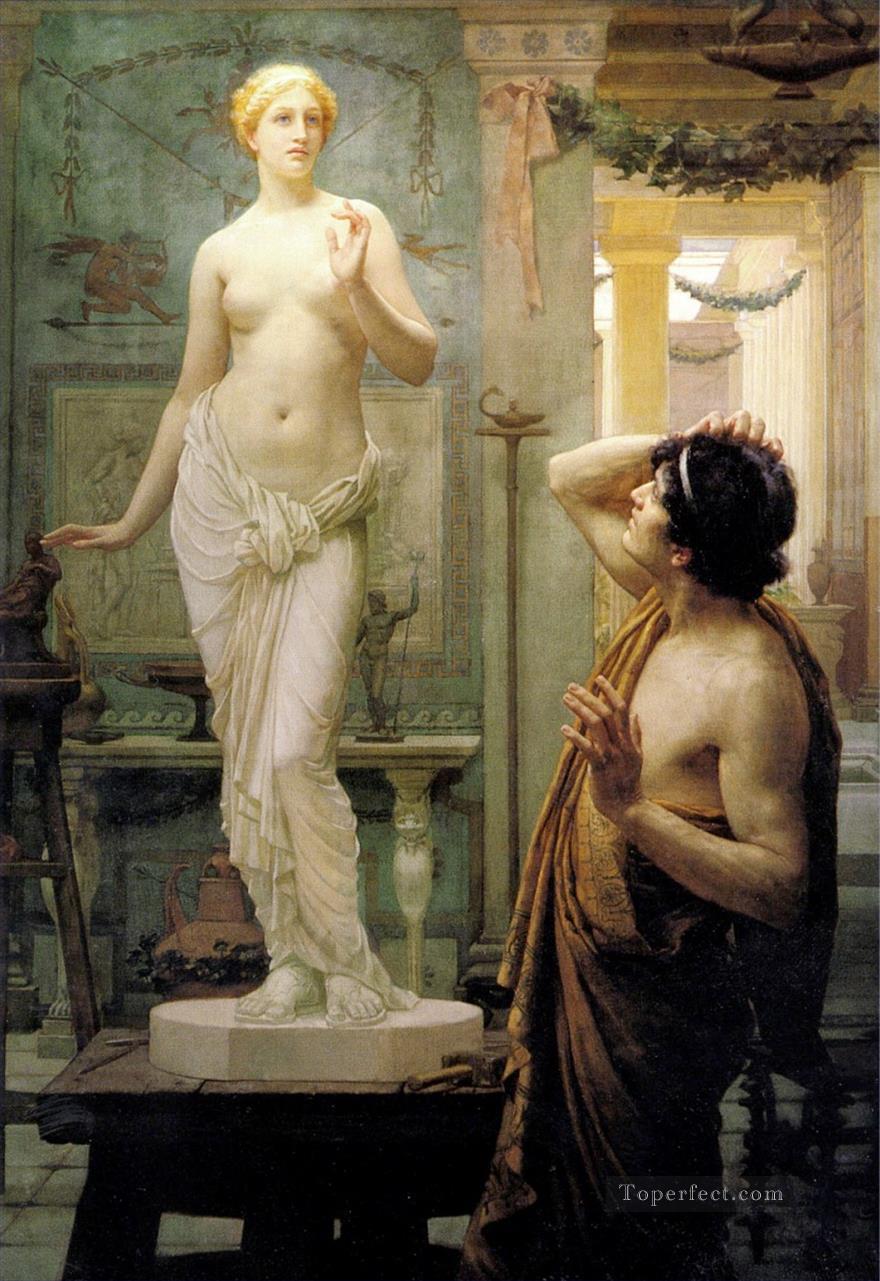 Pygmalion and Galatea Ernest Normand Classical Nude Oil Paintings